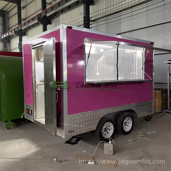 Pink square food trailer - Image 3