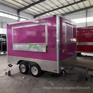 Pink square food trailer