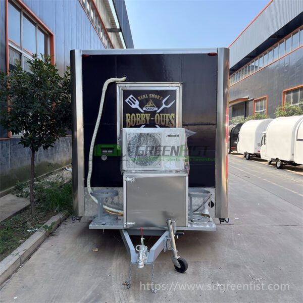 16FT length Black food trailer with the Logo - Image 2