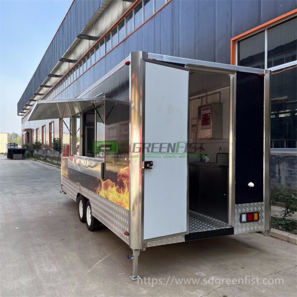 16FT length Black food trailer with the Logo - Image 5