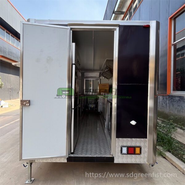 16FT length Black food trailer with the Logo - Image 6