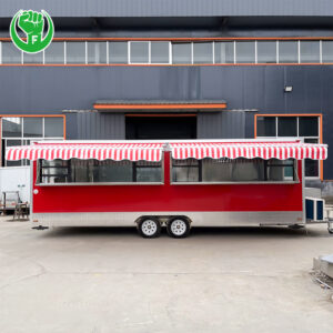 New design wholesale 22 feet food truck food trailr with DOT and CE