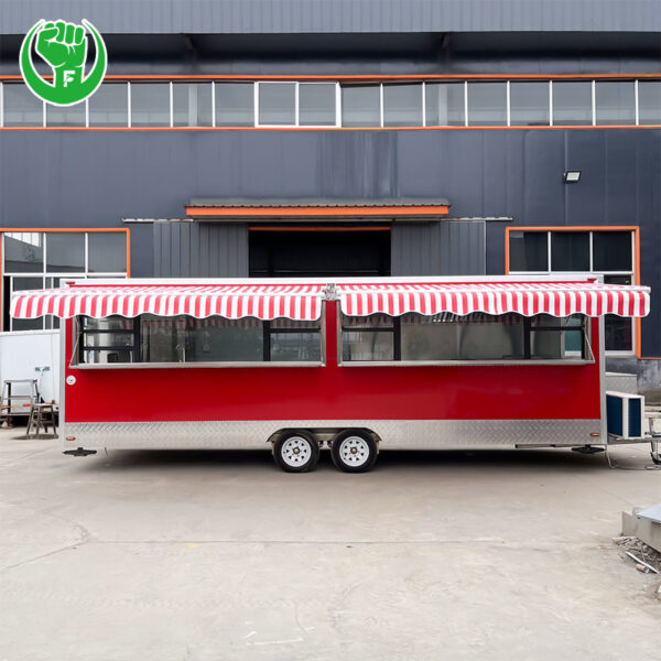 New design wholesale 22 feet food truck food trailr with DOT and CE